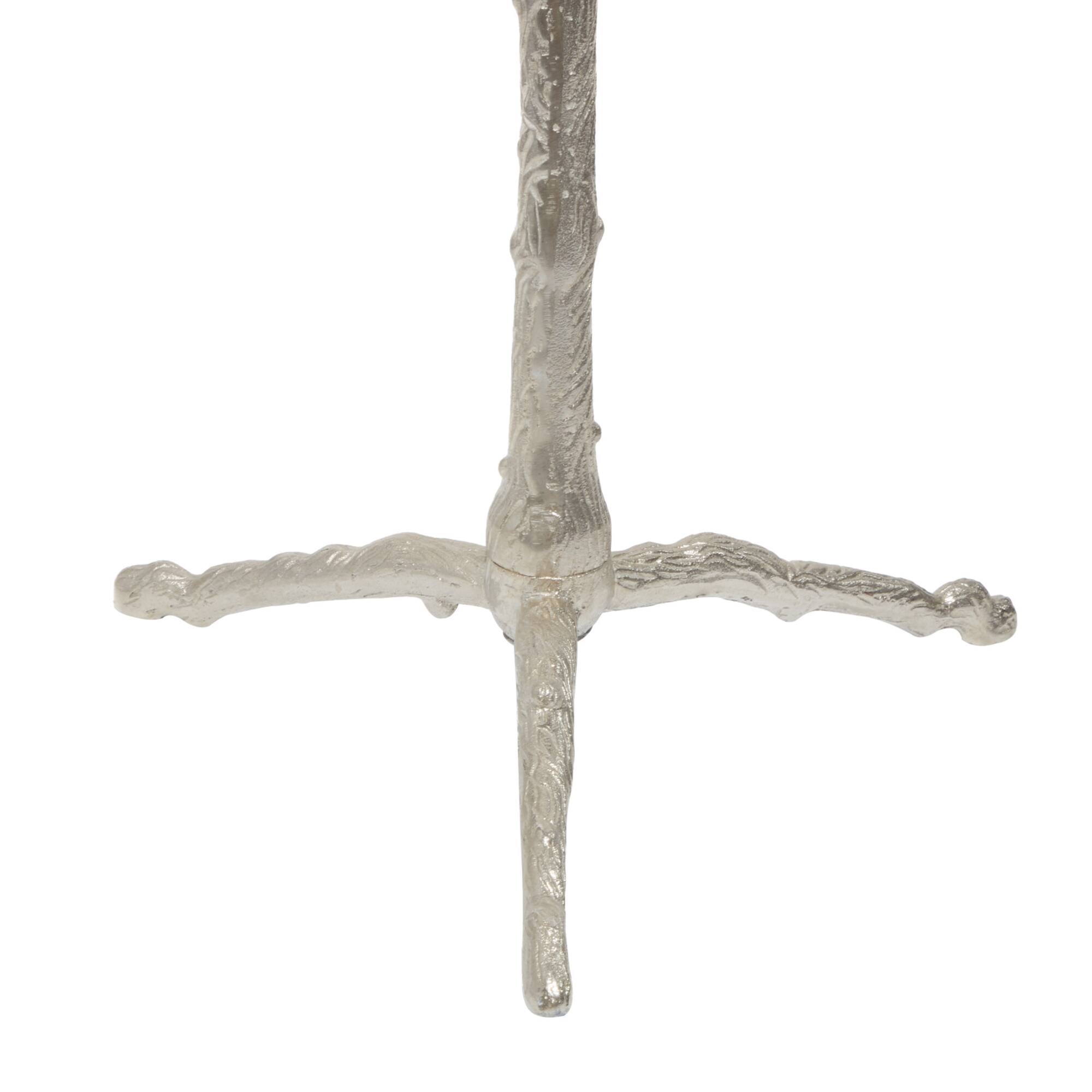 Silver Aluminum Eclectic Coat Rack, 71" x 17" x 17"